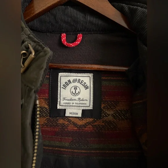 Iron & Resin Scrambler Jacket- Dark Olive Moto Jacket - Picture 6 of 11